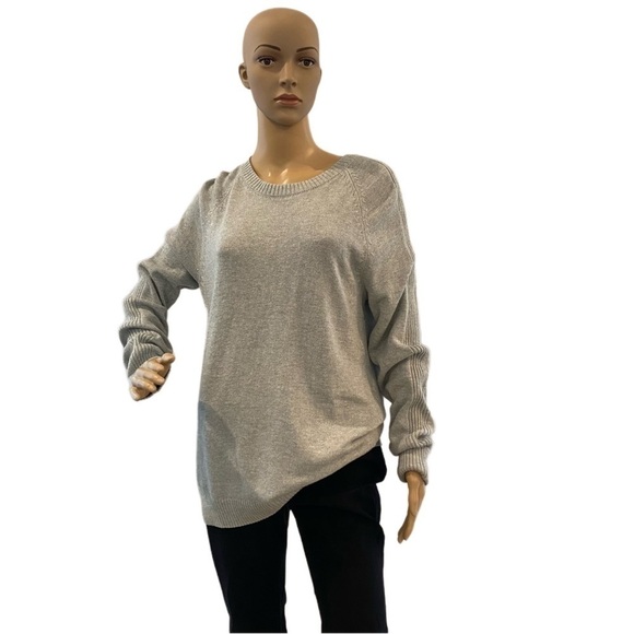 ⭐️ Banana Republic Cotton Blend Knit Crew Neck Ribbed Sleeve Sweater Size Medium - Picture 8 of 9